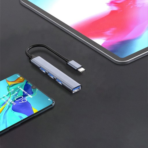 HUB ADAPTÉR 4 x USB-A 3.0 USB-C TYP-C SLIM