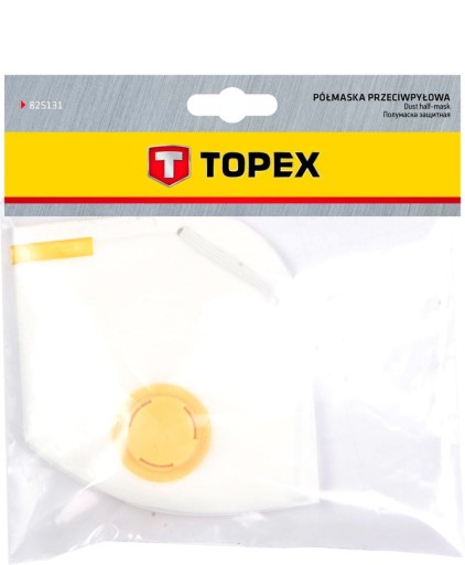 TOPEX Protiprachová polomaska s 1 ventilom FFP2 2 ks