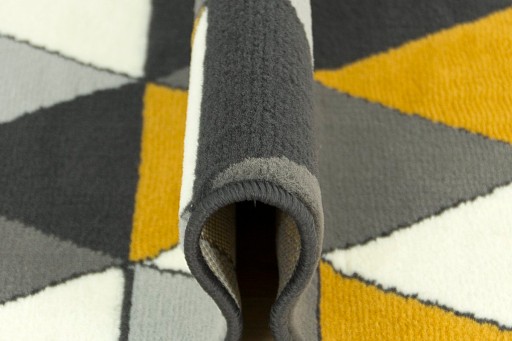 šírka 60 cm GEOMETRICKÝ KOBEREC LUNA HORČICOVÁ SIVÁ TROJUHOLNÍKY