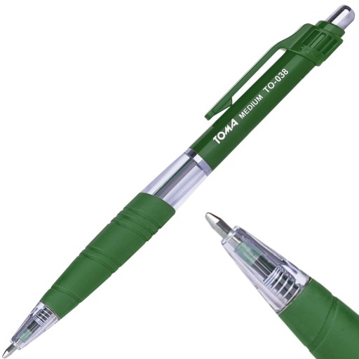 TOMA TO-038 Automatické guľôčkové pero 1mm zelené