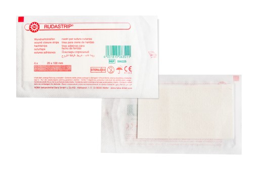 Nobamed Rudastrip pásky na zapínanie 25 mm x 100 mm 4 ks.