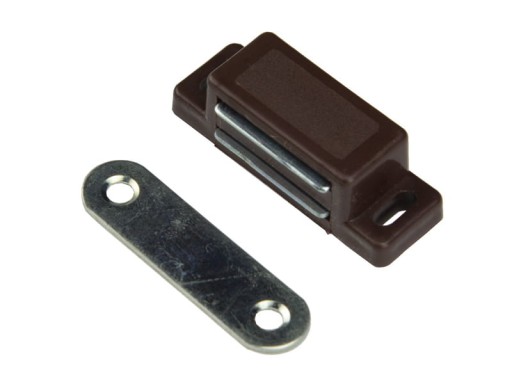MAGNET NA NÁBYTOK, MAGNETICKÁ ZÁPADKA, HNEDÁ, 4 KS