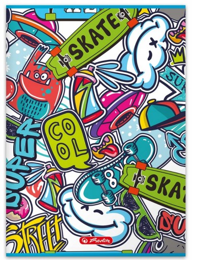 NOTEBOOK A4 32K 3 RIADKY BLACK HERLITZ GRAFFITI WZ 2