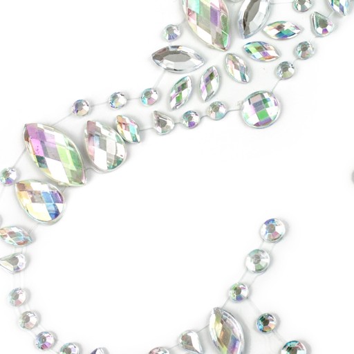 Nálepky na tvár CRYSTALS HOLOGRAPHIC DIAMANTY