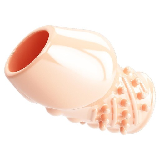 Veľmi láskavý TPR návlek na penis telovej farby