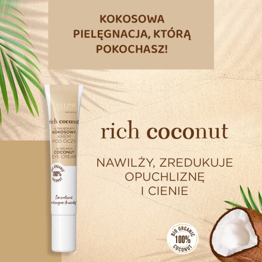 Očný krém Eveline Cosmetics Rich Coconut