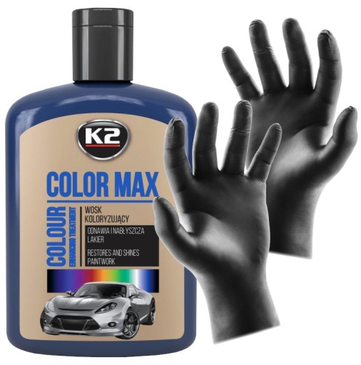 K2 COLOR MAX 200ML NÁMORNÍCKA MODRÁ FARBIACE VOSK Re