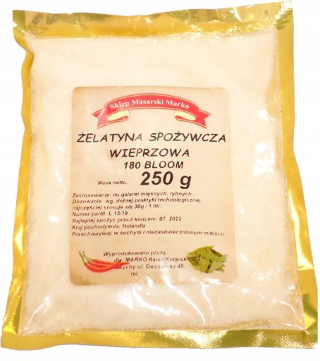 Bravčová potravinárska želatína 180 BLOOM 250 g