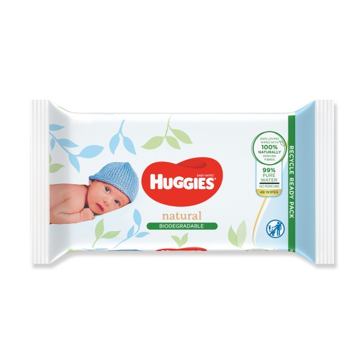 HUGGIES Prírodné detské obrúsky 48 ks