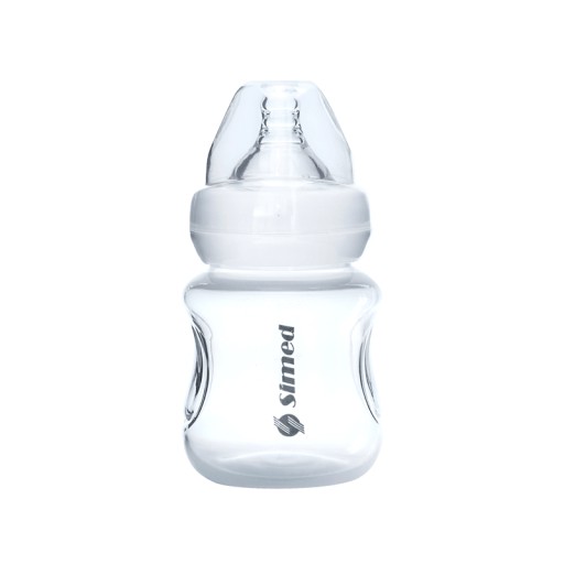 SIMED ANTIKOLICKÁ FĽAŠA PRÍRODNÝ ŠIROKÝ OTVOR 180ml BPA FREE BIELA