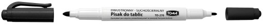 Obojstranný za sucha stierateľný popisovač TOMA TO-270 BLACK 0,8 mm a 1,5 mm