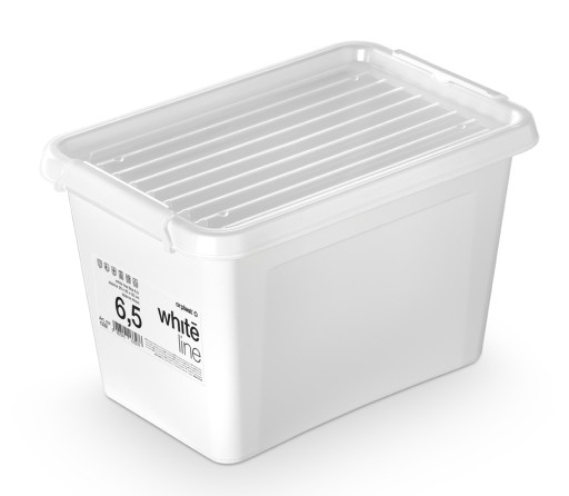 ORGANIZÉR BOX KONTAJNER S viečkom 6,5 l biely