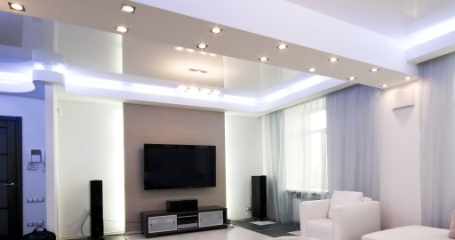 GX53 LED okrúhle halogénové stropné svietidlo, BIELE