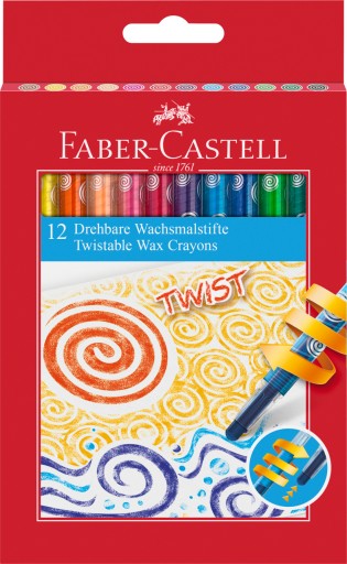 Faber-Castell twist-up voskovky, 12 farieb