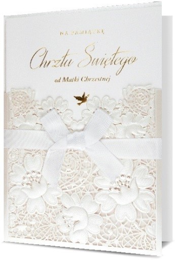 Darček od krstnej mamy ku krstu, elegantné blahoželanie H972