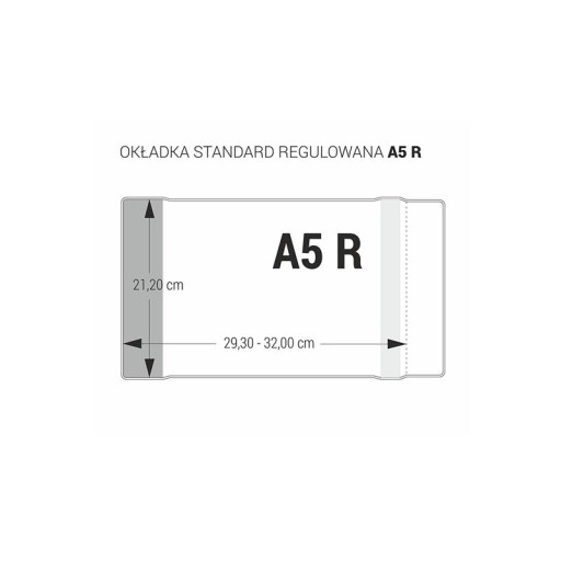 Poťahy Biurfol A5, nastaviteľné, 21,2 cm x 29,3-32 cm