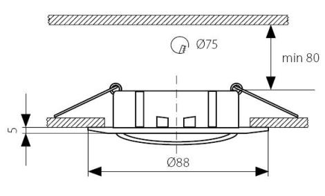 Okrúhle nastaviteľné svietidlo LUTO CTX-DT02B W Kanlux