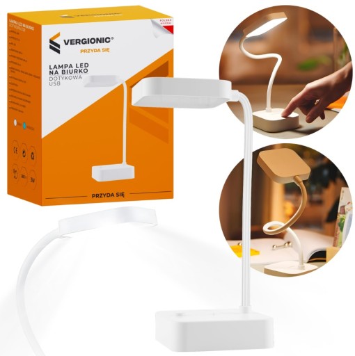 LED STOLNÁ LAMPA NIGHT SCHOOL TOUCH TOUCH LED kancelárska lampa USB TOUCH