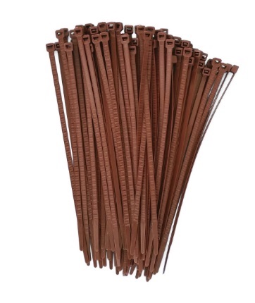 100ks VIAZAČKY NA ČIAPKU HNEDÉ VIAZAČKY 4,8X350 mm