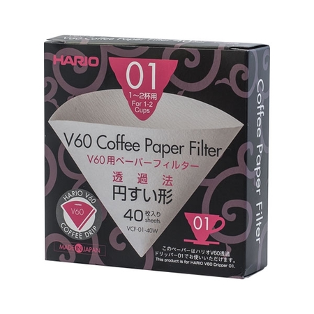 Odkvapkávacie papierové filtre Hario V60-01