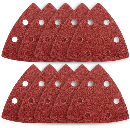 10x papierový trojuholník so suchým zipsom 93x93x93 P150 Multi-Tool