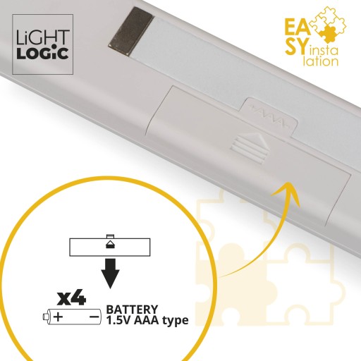 LED skrinkové svietidlo LL LUQA NL, pohybový senzor, magnety, batérie, pás