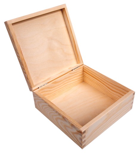 BOX, drevená krabica, 20x20cm, NÁDOBA