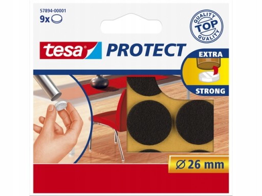 Plstené podložky na stoličky tesa table 26mm 9 ks