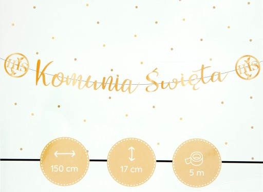 Banner na girlandu z prvého svätého prijímania - 150 cm