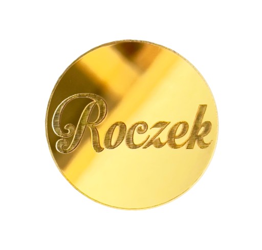 Ročná dekorácia Kruhové plexisklo Zlaté zrkadlo 5cm