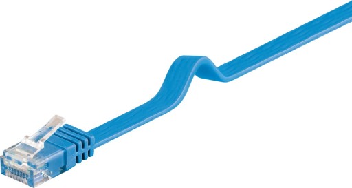 CAT6 U/UTP plochý sieťový kábel, modrý 1,5 m