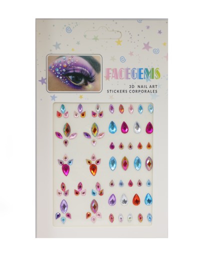 NÁLEPKY KRIŠTÁĽOV FACE ZIRCONIA DIAMANTS 3D MAKEUP EYES