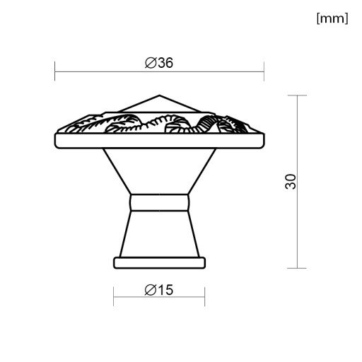 KĽÚČKA NÁBYTKOVÉHO GOMBÍKA NÁBYTKOVÉHO GOMBÍKA CHROM CRYSTAL