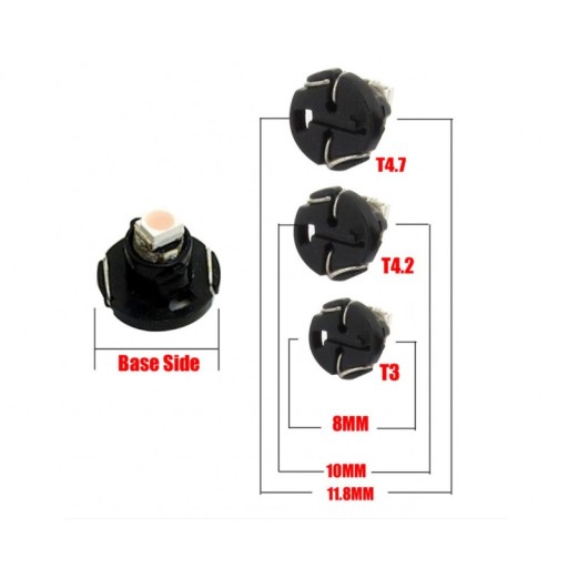 T3 LED COB žiarovka 12V Silná biela