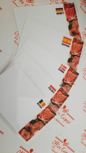 CENNÍKY POLSKÉ MÄSO vlajka POĽSKO BELGICKO NEMECKO DÁNSKO a iné 20 ks