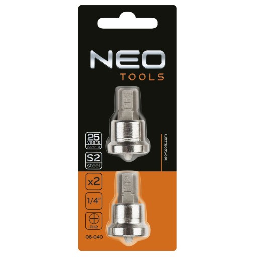 NEO SKRUTKOVACIE HROTY OCEL PH2 X 25 MM 2 KS NA DOSKY 06-040