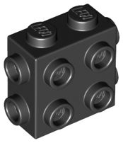 LEGO 1X2X2 S ŠPIČKAMI ČIERNA Č. 67329 - 1ks.