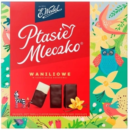 1x340g WEDEL Ptasie Mleczko Vanil