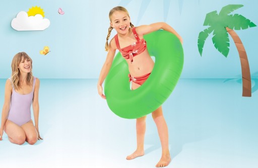 VEĽKÉ 91cm NEÓNOVÉ NAFUKOVACIE KOLESO INTEX 59262