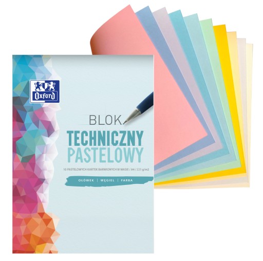 OXFORD TECHNICAL BLOCK A4 10K 225G PASTEL FARBA