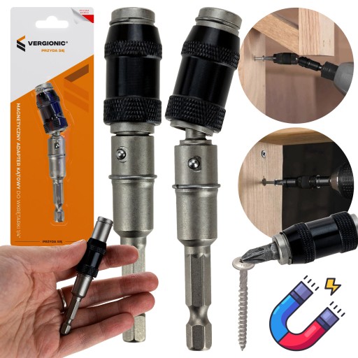 Magnetický ANGLE ADAPTER, lomený, kĺb, držiak na skrutkovač 1/4''
