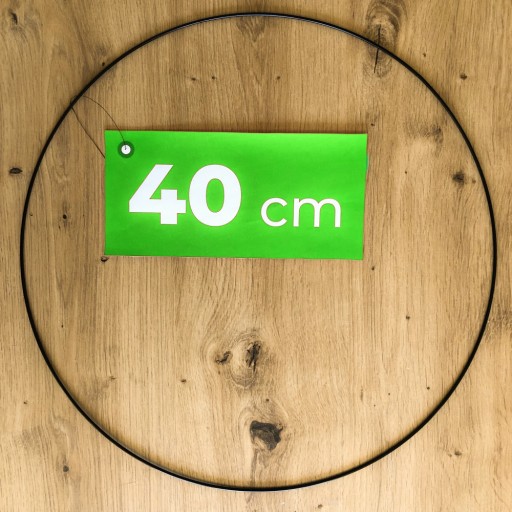 ČIERNA drôtená obruč na lapač snov, 40 cm