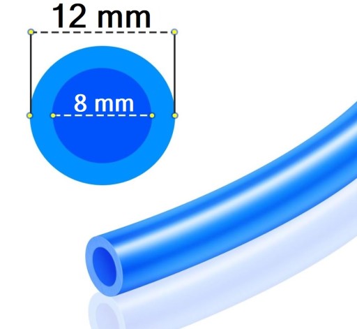PNEUMATICKÁ HADICA PU POLYURETÁN 12 x 8 mm TEKALAN BLUE