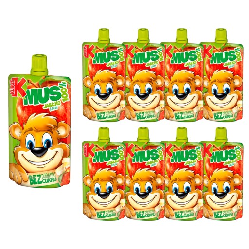 Kubuś Mousse 100% jablko banán 100 g x 8 kusov