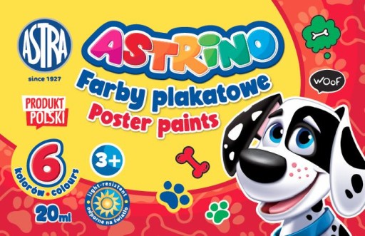Plagátové farby 6 farieb Astrino 20ml ASTRA