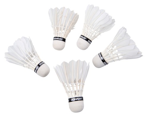 DONNAY Pérové košíky pre BADMINTON - 5 ks