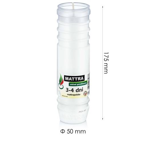Parafínová vložka do sviečky MATTRA sviečka 4 dni P-3