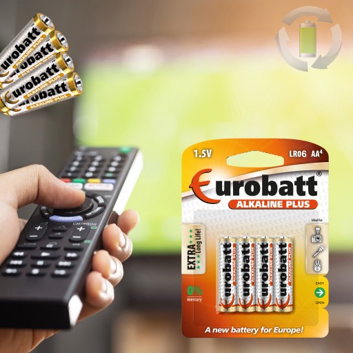 Alkalické batérie 4 ks paličky EUROBATT R6 LR6 AA