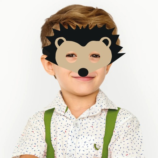 MASK ZVIERAT Plstená maska na tvár JEŽKA