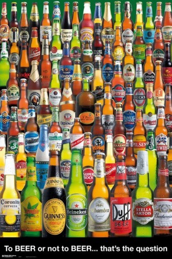 Nástenný plagát k baru Beer Bottles, 61x91,5 cm